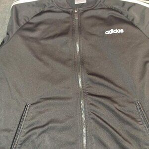 Adidas Women’s Track Jacket AV1008 Black Full Zip Athletic Jacket Size Large